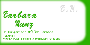 barbara munz business card